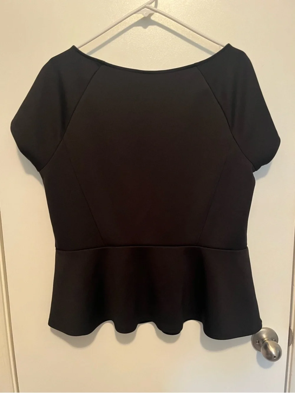 (3/$10) Worthington black peplum top - Picture 2 of 4